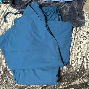 Medelita teal scrub set size large oversized top and jogger pants